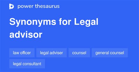 advisor synonym|legal advisor synonyms.